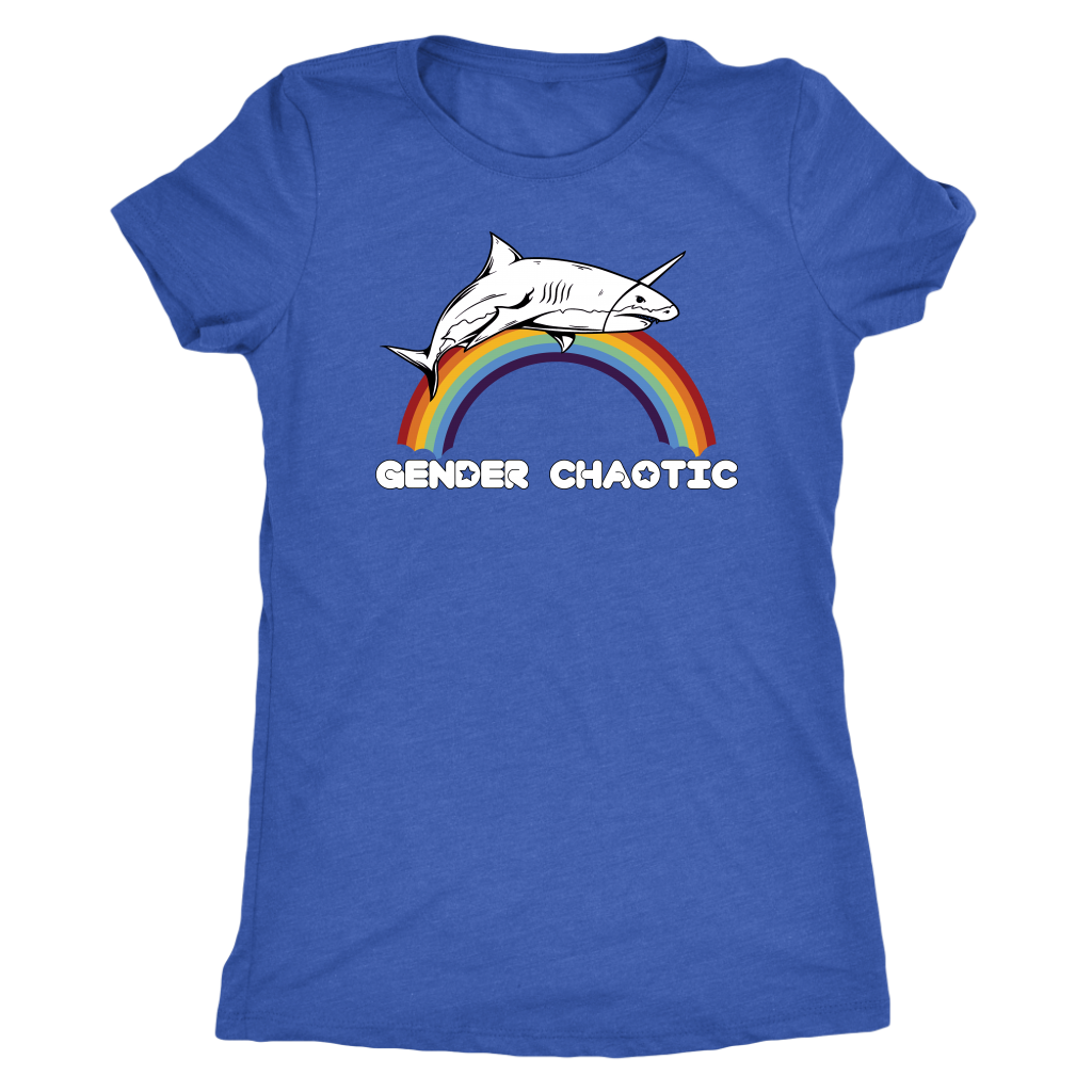 Gender Chaotic Shark T-shirt  - Gemmed Firefly