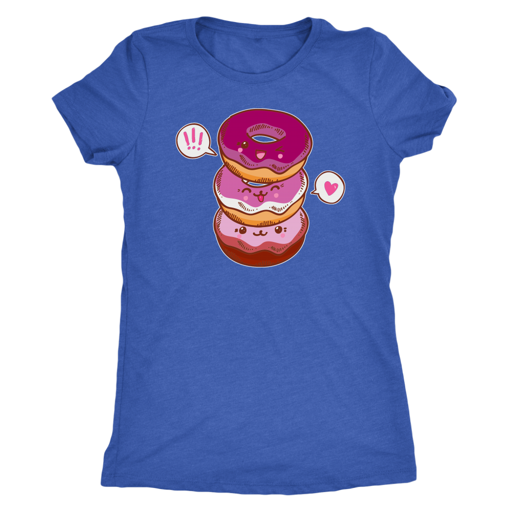 Lesbian Flag Cutie Donuts T-shirt  - Gemmed Firefly