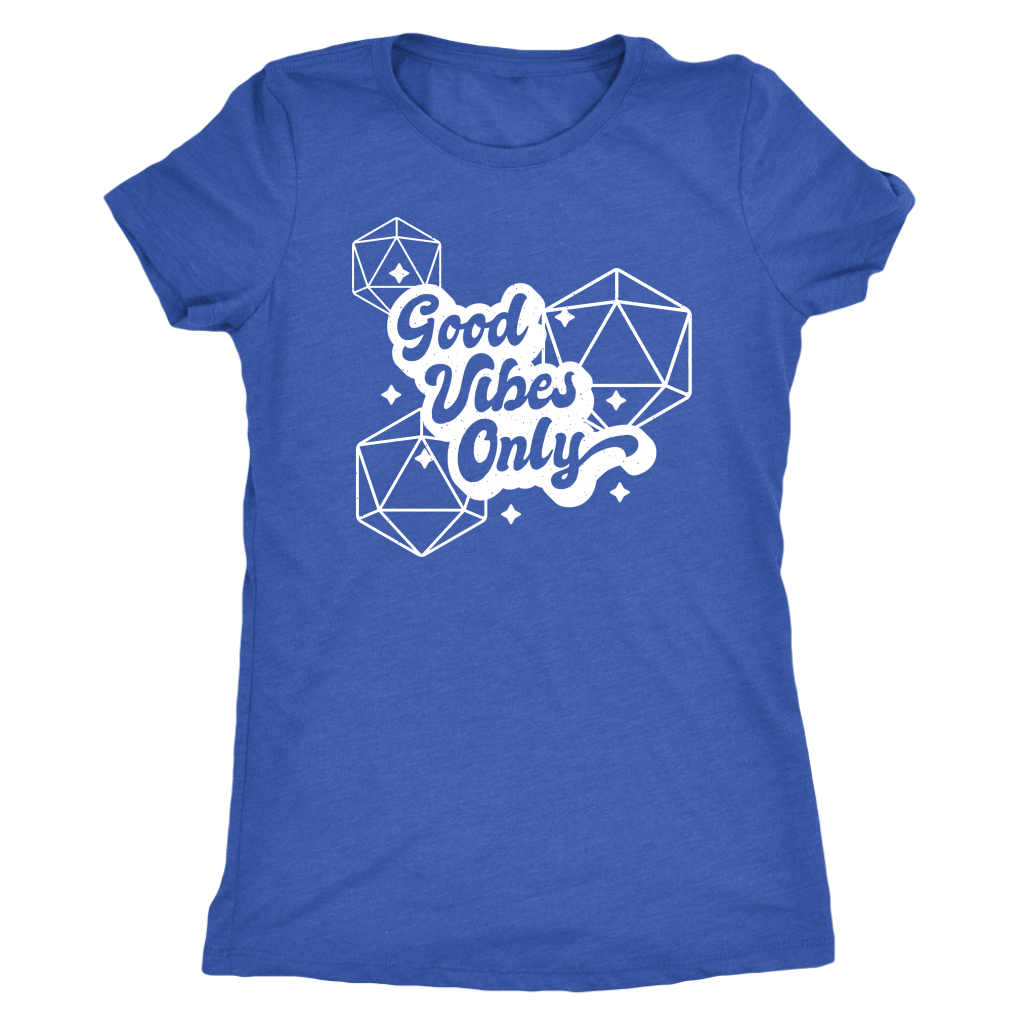 Good Vibes Only D20s T-shirt  - Gemmed Firefly