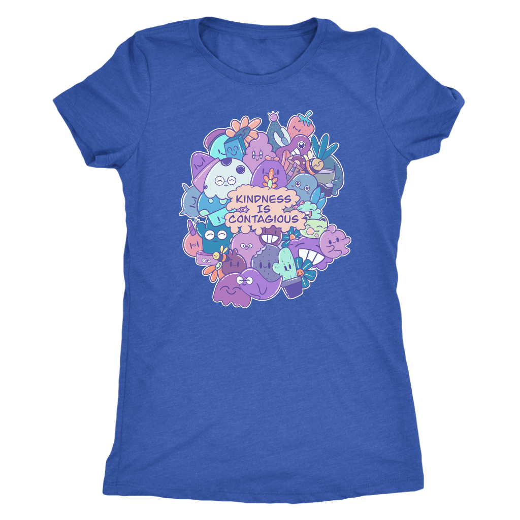 Kindness is Contagious Kawaii Doodle T-shirt  - Gemmed Firefly