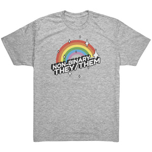 Brilliant Rainbow Classic They/Them Non-binary T-shirt  - Gemmed Firefly