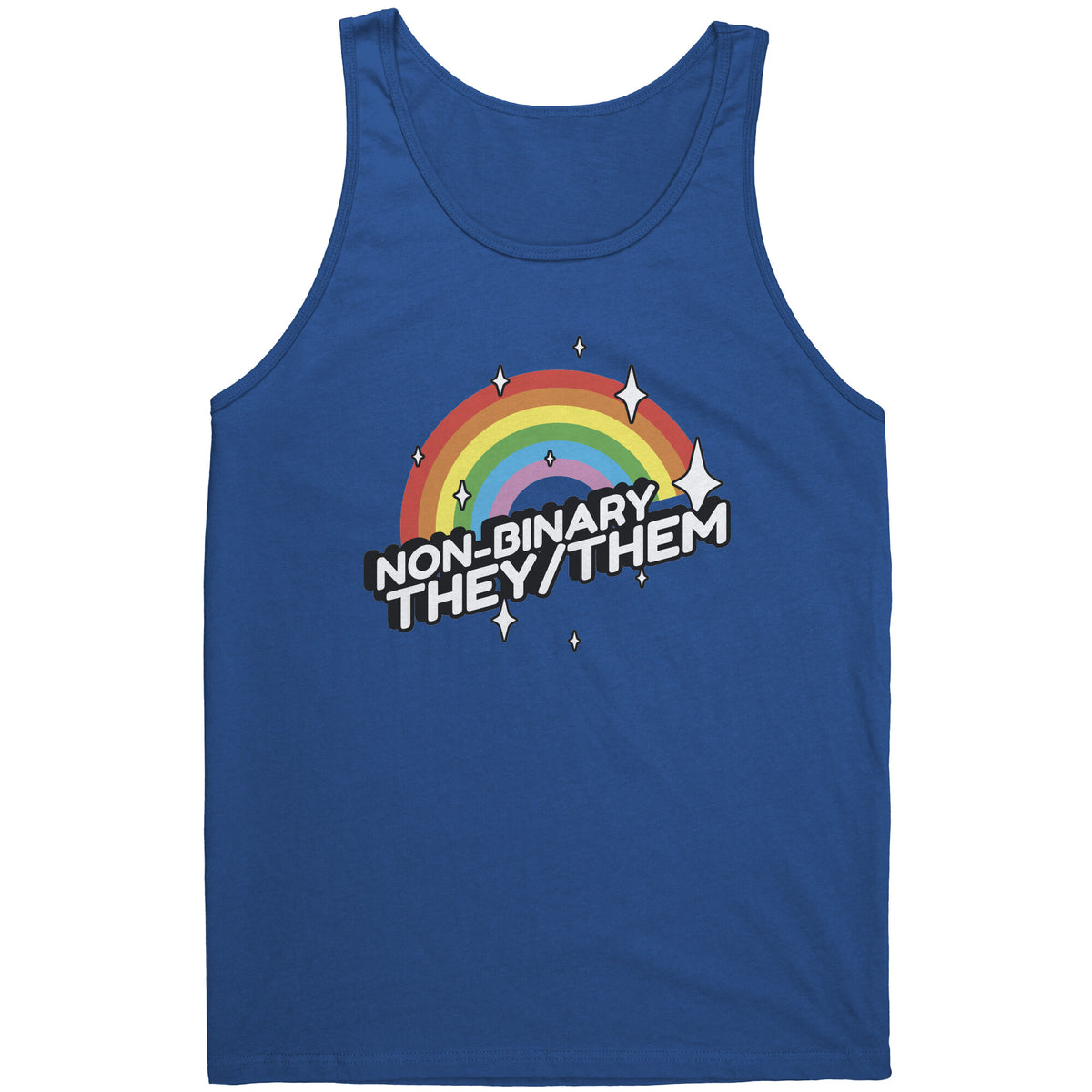 Brilliant Rainbow Classic They/Them Non-binary T-shirt  - Gemmed Firefly