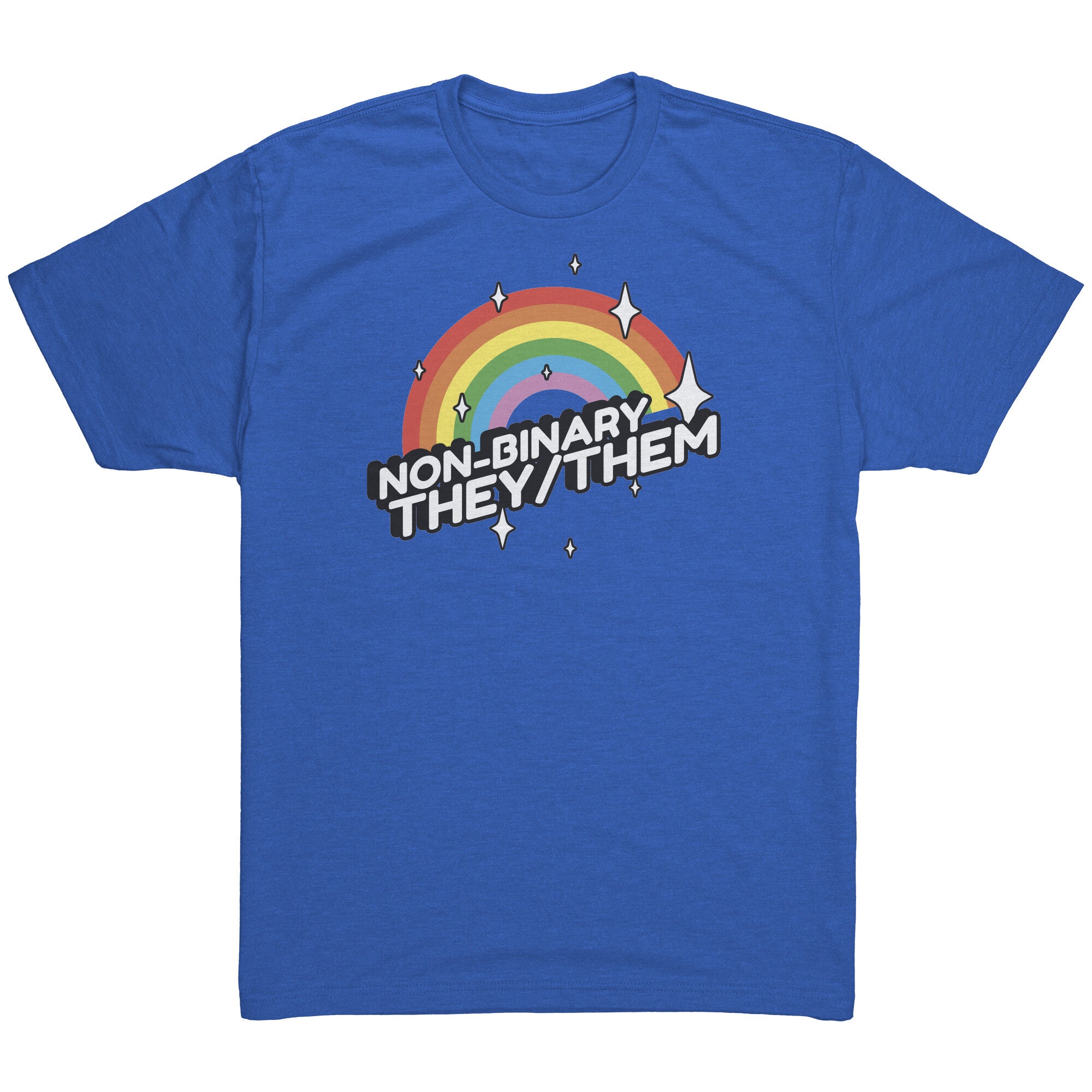 Brilliant Rainbow Classic They/Them Non-binary T-shirt  - Gemmed Firefly