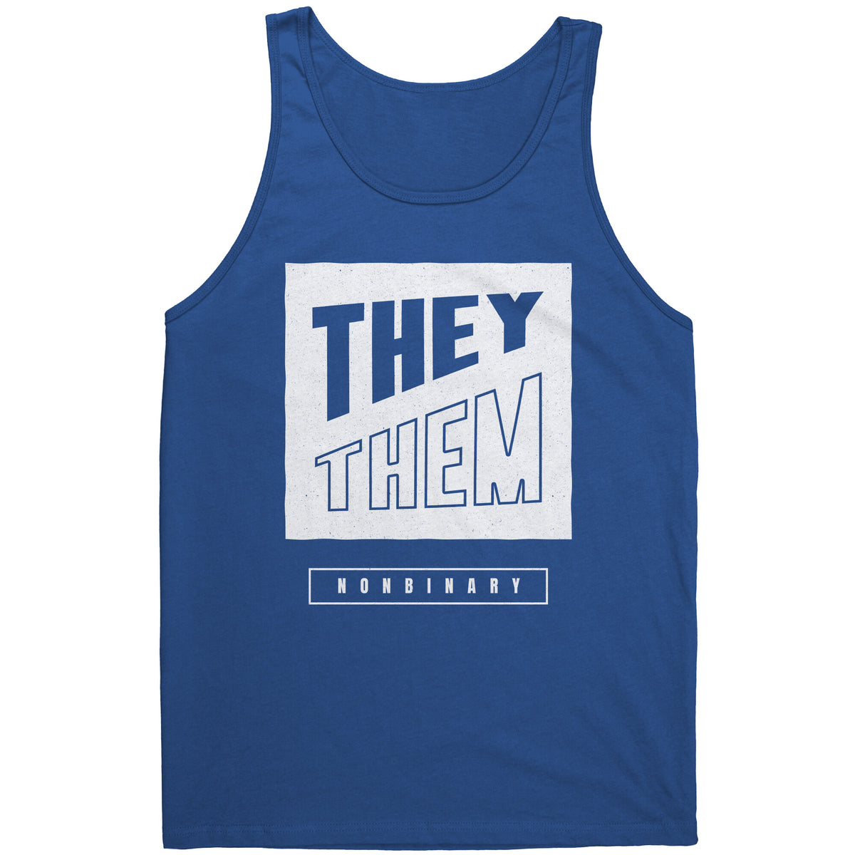 Modern Lux Block Slash They/Them Non-binary T-shirt  - Gemmed Firefly