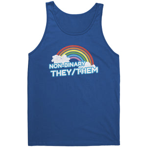 Classic Rainbow Charm They/Them Non-binary T-shirt  - Gemmed Firefly
