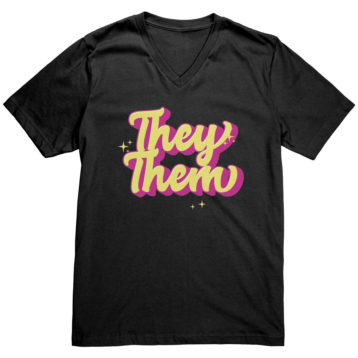 Golden Shine They/Them Non-binary T-shirt  - Gemmed Firefly
