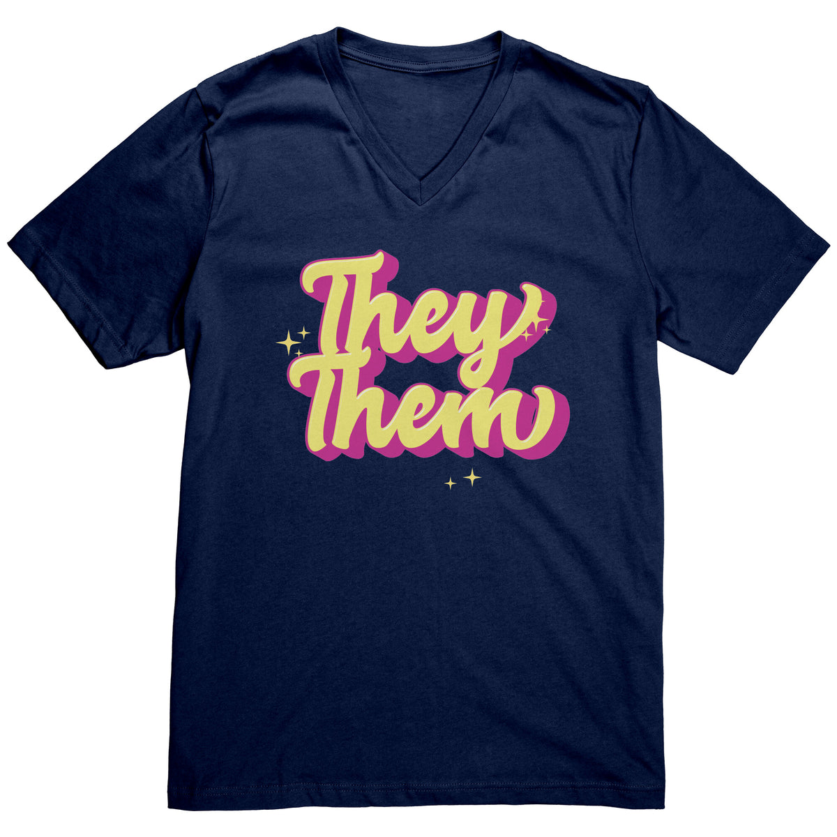 Golden Shine They/Them Non-binary T-shirt  - Gemmed Firefly