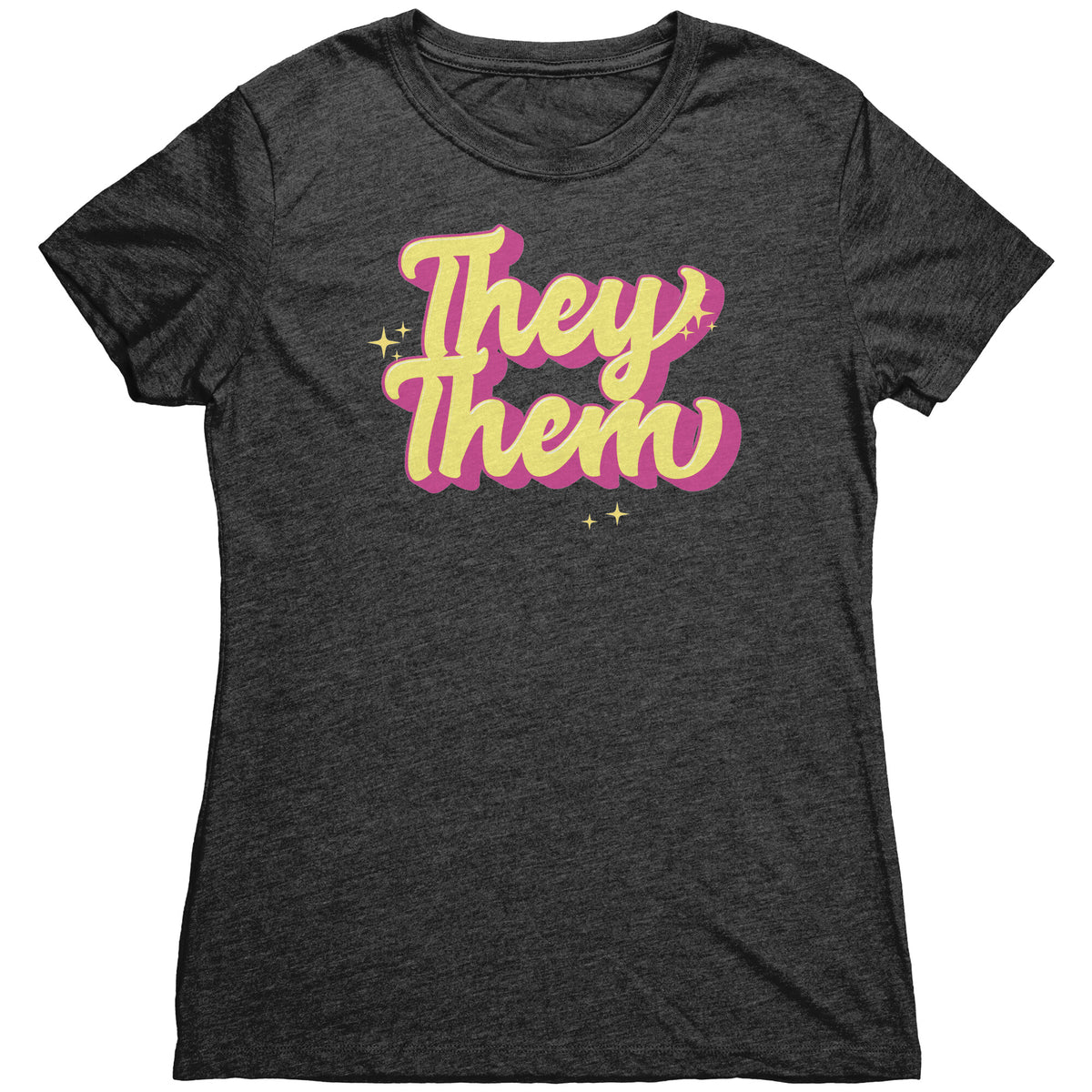 Golden Shine They/Them Non-binary T-shirt  - Gemmed Firefly