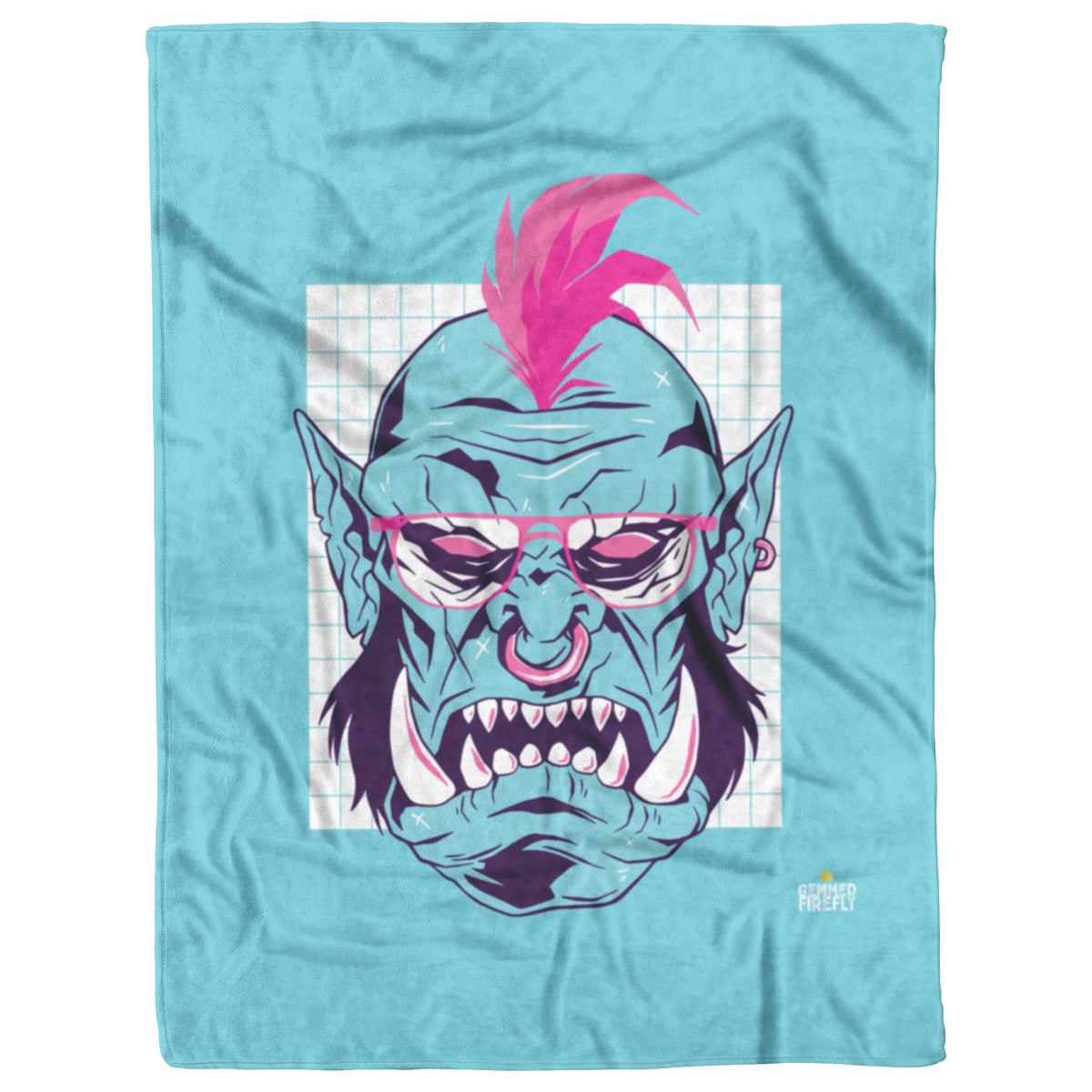 Vapor Orc Blue Blanket Blankets  - Gemmed Firefly