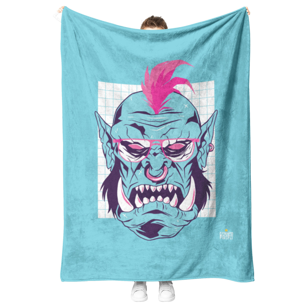 Vapor Orc Blue Blanket Blankets  - Gemmed Firefly