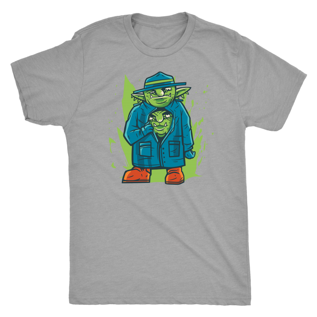 Two Goblins in a Trench Coat T-shirt  - Gemmed Firefly