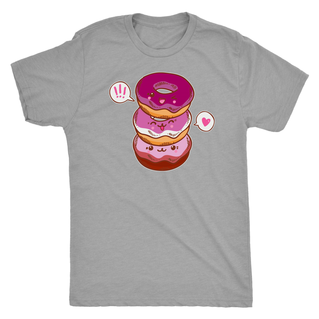 Lesbian Flag Cutie Donuts T-shirt  - Gemmed Firefly