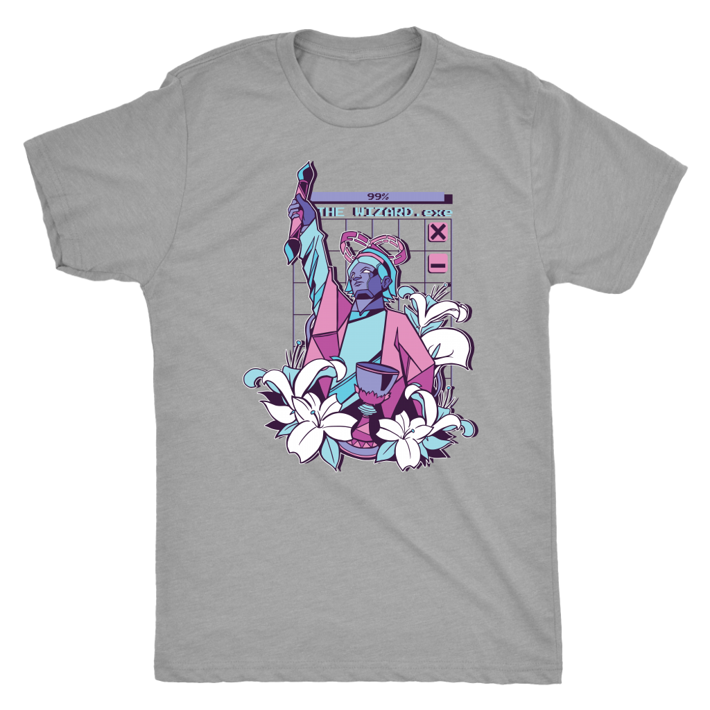 The Magician Tarot in Cyber Vapor T-shirt  - Gemmed Firefly