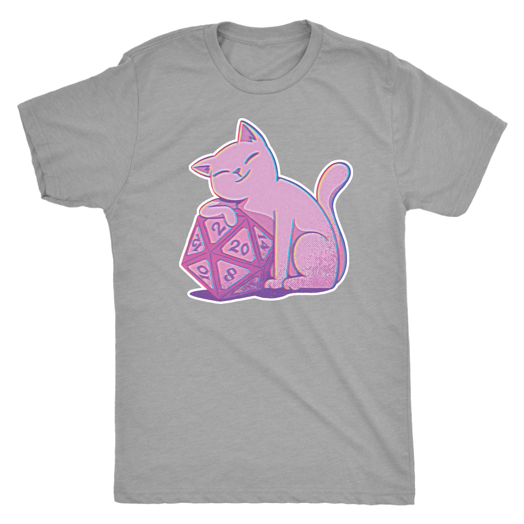 D20 Kitty Glitch T-shirt  - Gemmed Firefly