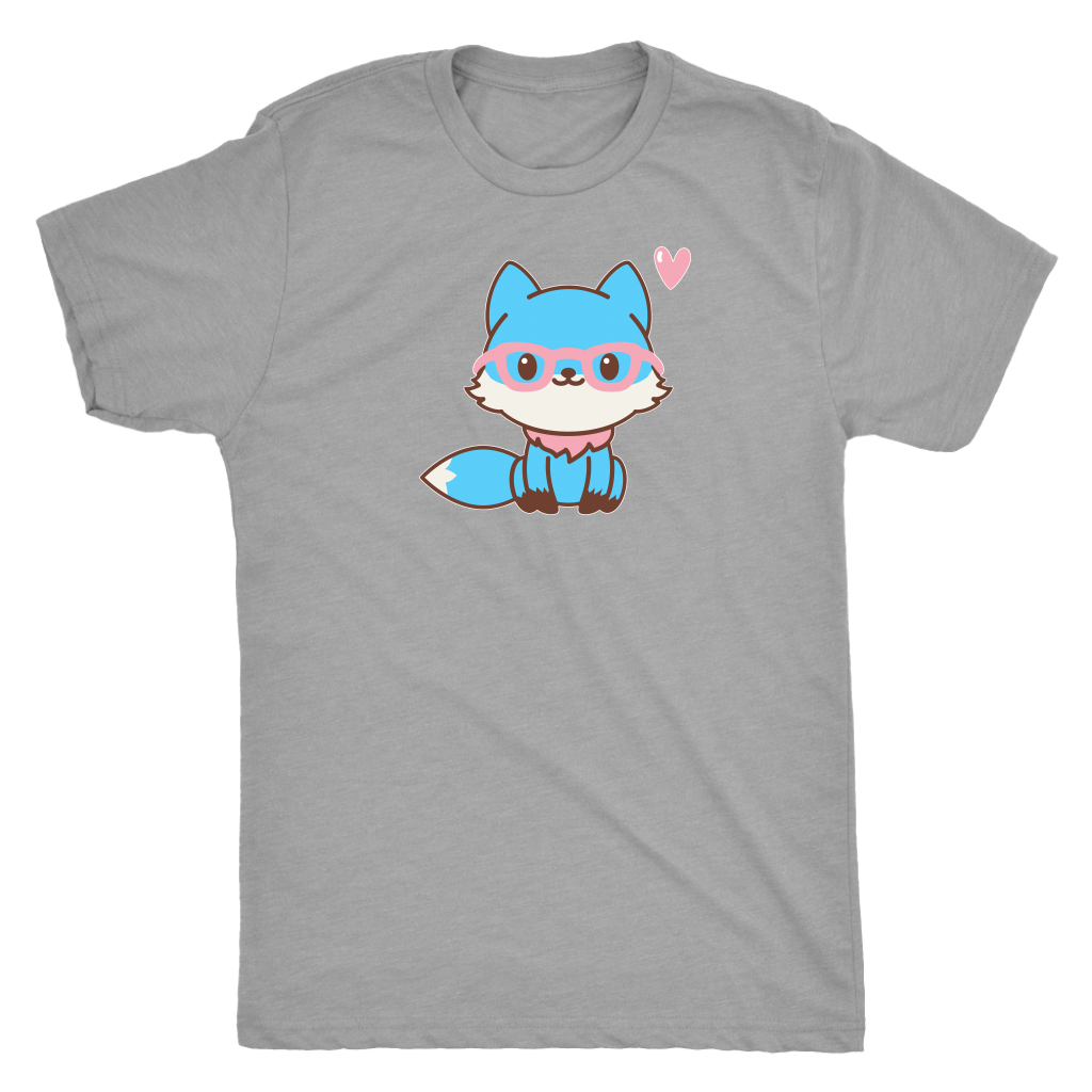 Trans Flag Fox Transfoxed T-shirt  - Gemmed Firefly