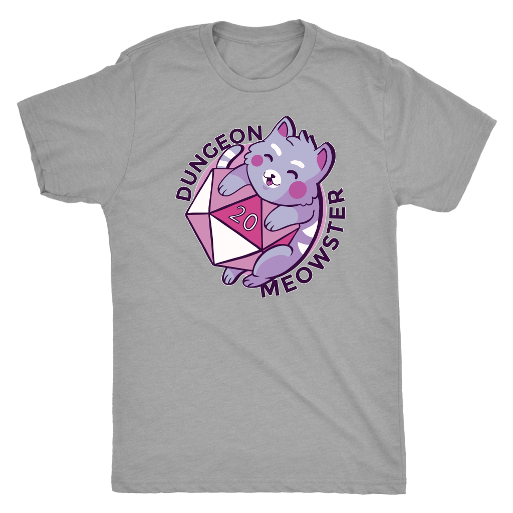 The Dungeon Meowster D20 Cat Shirt T-shirt  - Gemmed Firefly
