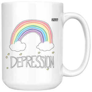 Depression Rainbow Mug Drinkware  - Gemmed Firefly