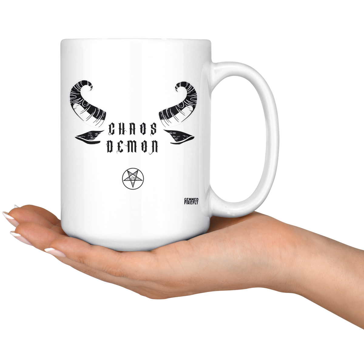 Chaos Demon Mug Drinkware  - Gemmed Firefly