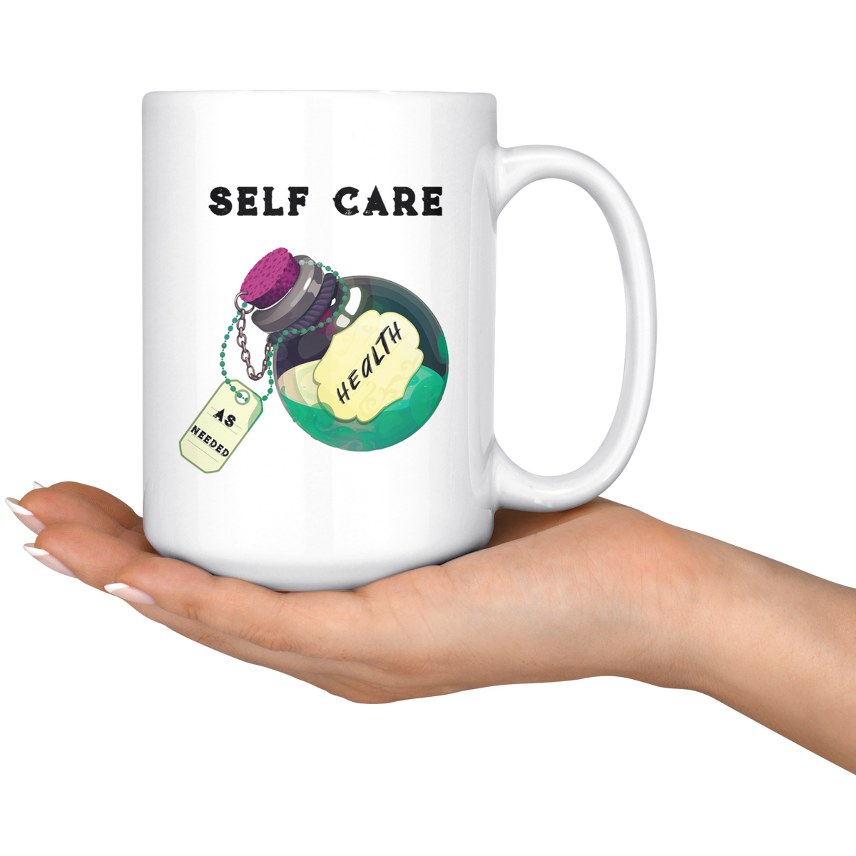Self Care Health Potion Mug Drinkware  - Gemmed Firefly