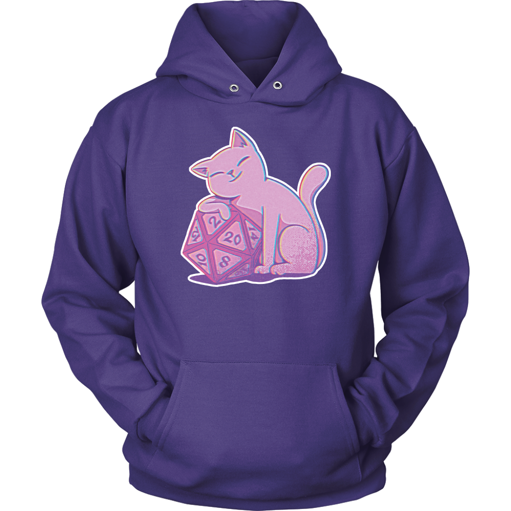 Glitch Cat Hoodie T-shirt  - Gemmed Firefly