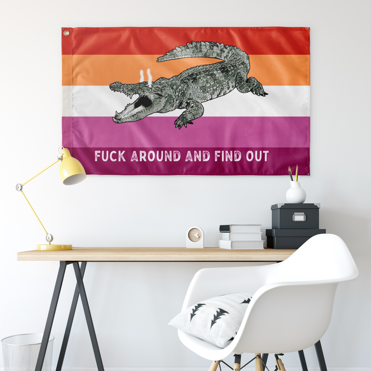 Lesbian PRIDE Fuck Around and Find Out Gator Rage LGBT Flag Uncensored -  Gemmed Firefly