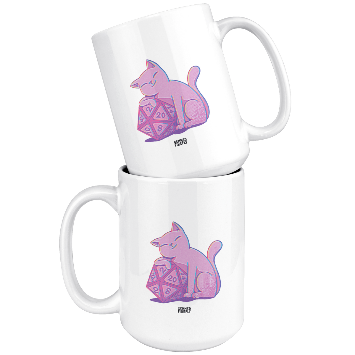 Glitch Cat Mug Drinkware  - Gemmed Firefly