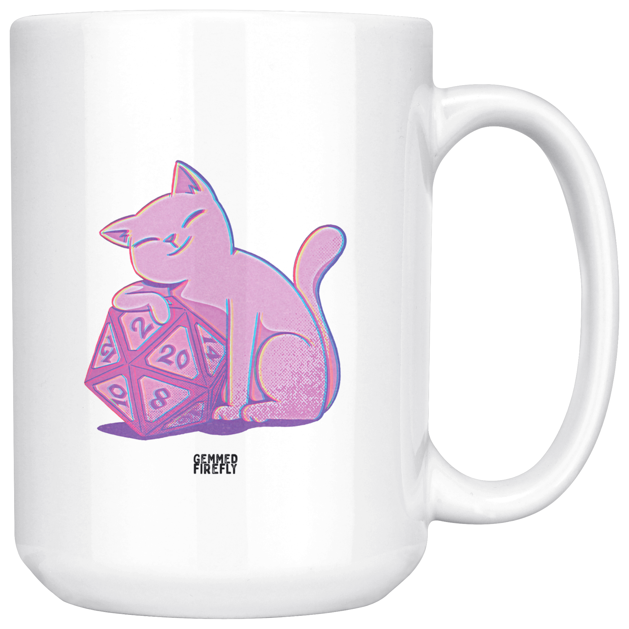 Glitch Cat Mug Drinkware  - Gemmed Firefly