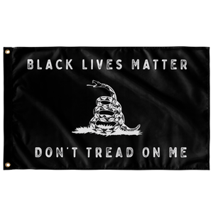 Don't Tread On Me Black Lives Matter Gadsden Flag Black Flags  - Gemmed Firefly