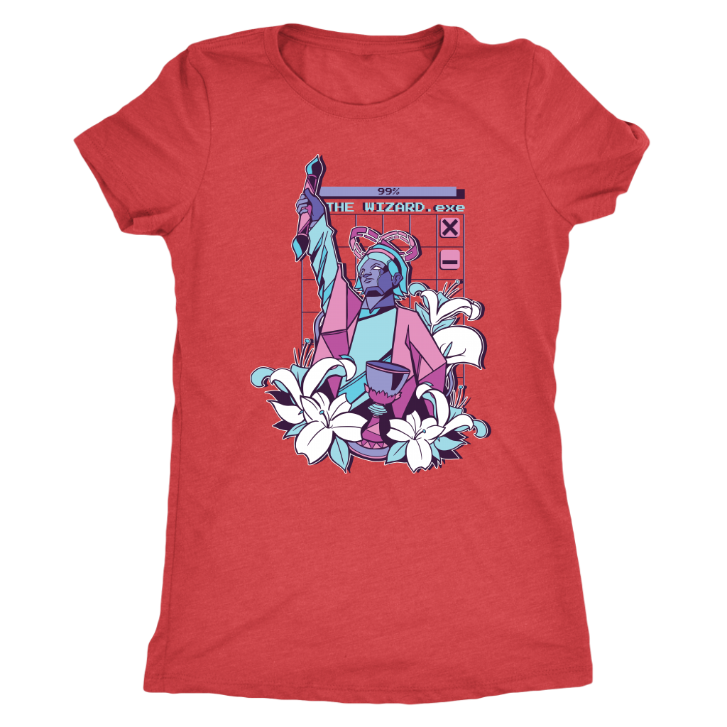 The Magician Tarot in Cyber Vapor T-shirt  - Gemmed Firefly