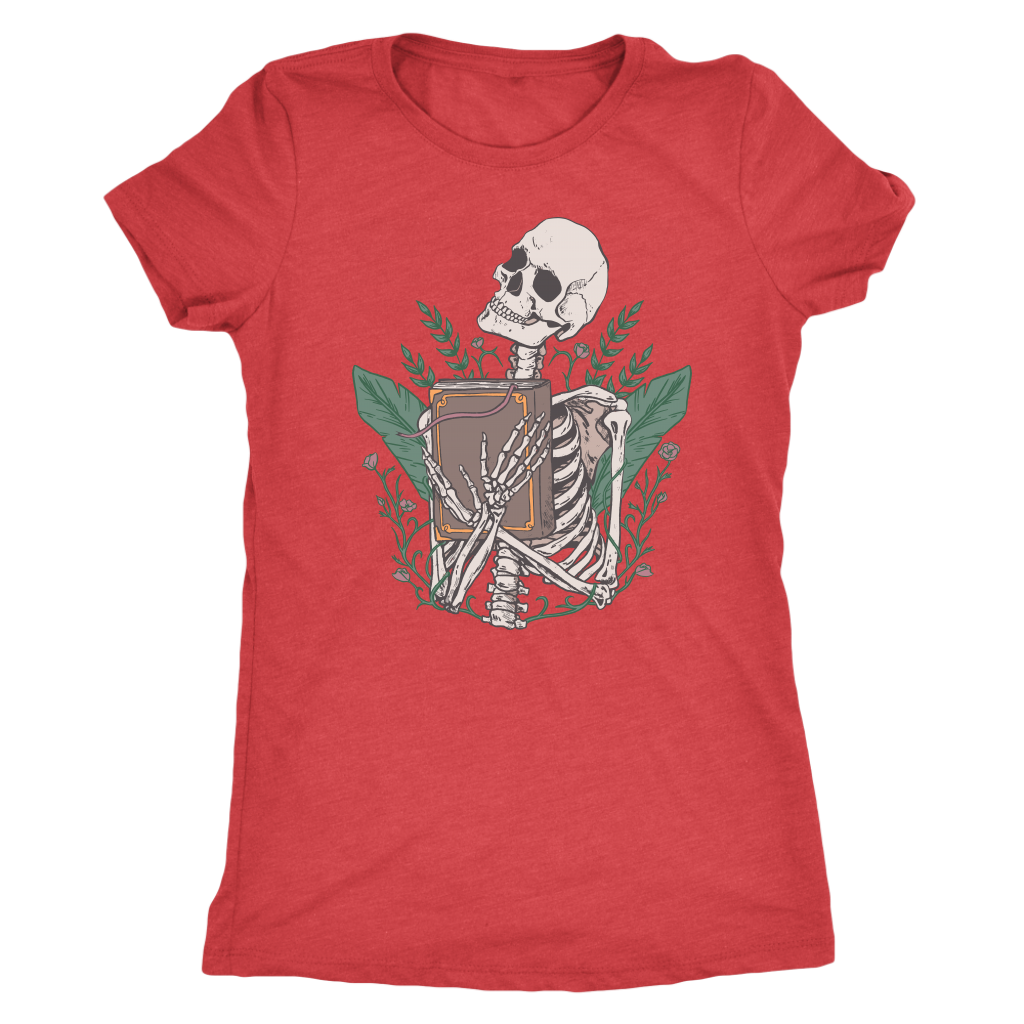 Libris Mortis - Skeleton with a Book Shirt T-shirt  - Gemmed Firefly