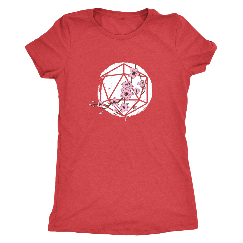 D20 Cherry Blossom T-shirt  - Gemmed Firefly