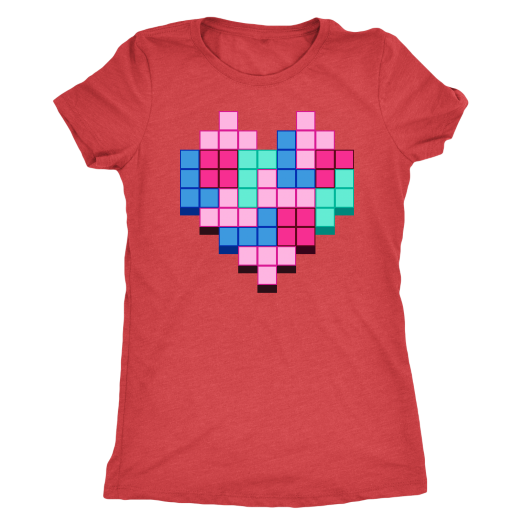 Candy Block Love Heart T-shirt  - Gemmed Firefly