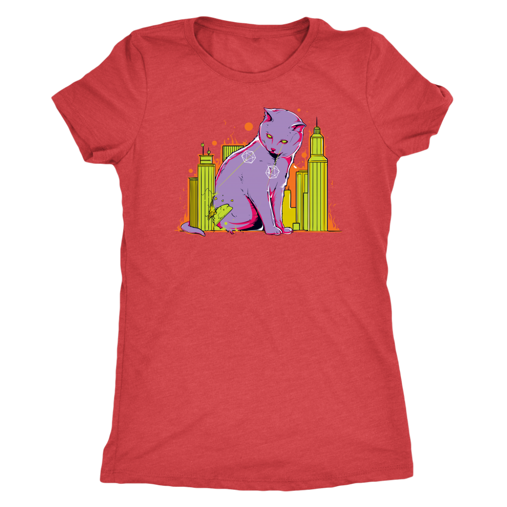 The Cat on the D&D Table Map T-shirt  - Gemmed Firefly