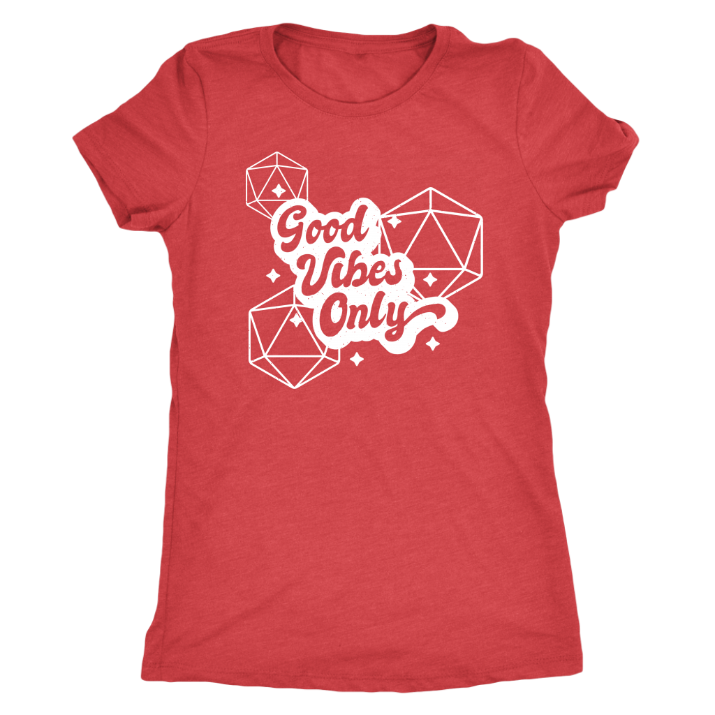 Good Vibes Only D20s T-shirt  - Gemmed Firefly