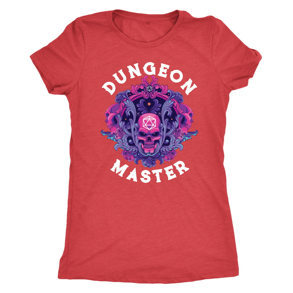 Dungeon Master Dark Skull D20 Rune T-shirt  - Gemmed Firefly