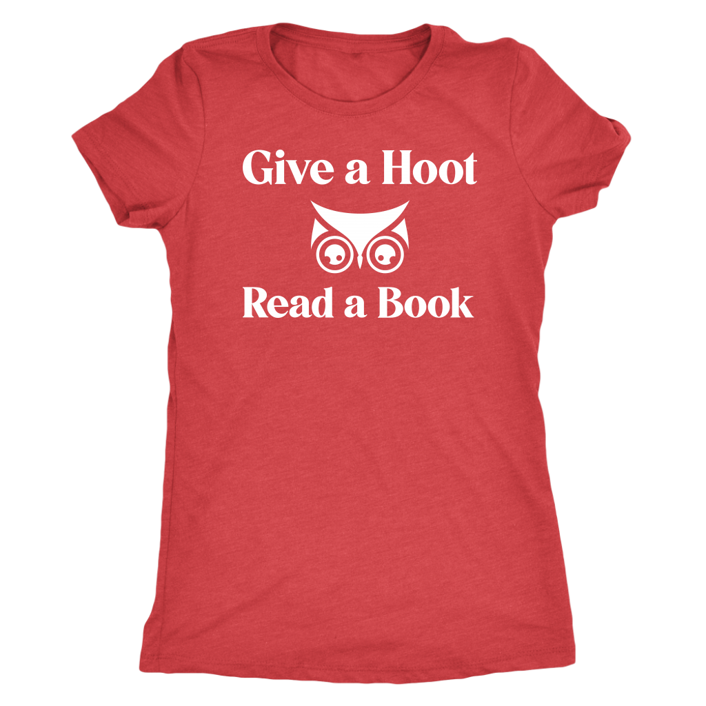 Give A Hoot Read A Book Shirt T-shirt  - Gemmed Firefly