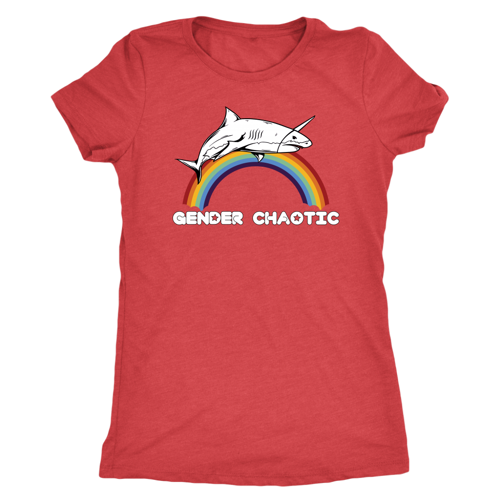 Gender Chaotic Shark T-shirt  - Gemmed Firefly