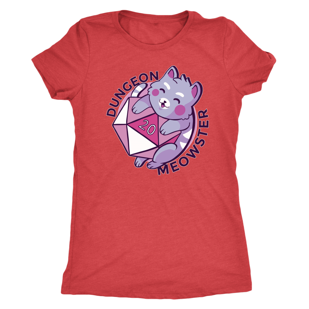 The Dungeon Meowster D20 Cat Shirt T-shirt  - Gemmed Firefly