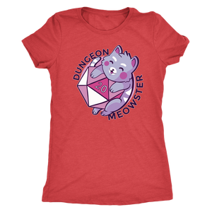 The Dungeon Meowster D20 Cat Shirt T-shirt  - Gemmed Firefly