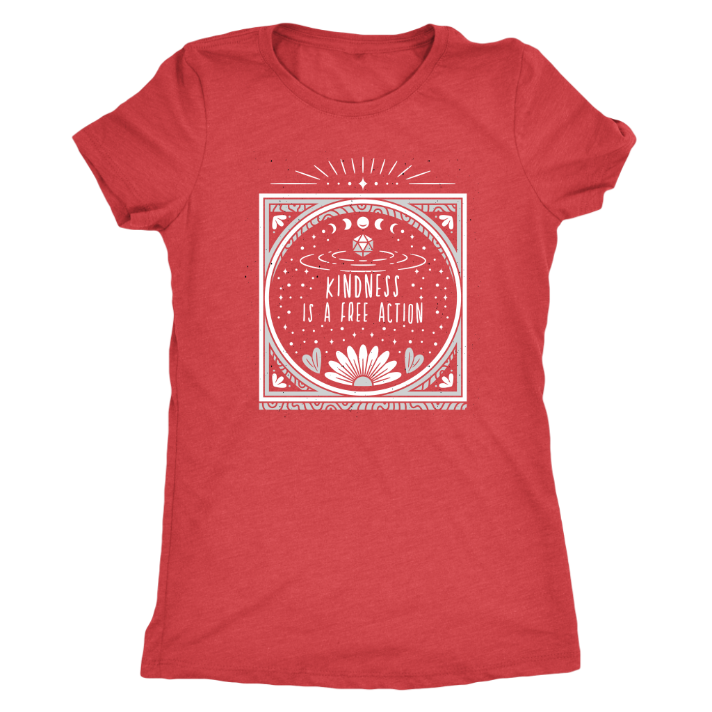 Kindness is a Free Action T-shirt  - Gemmed Firefly