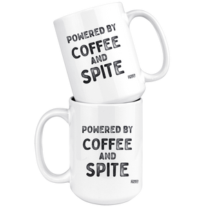 Powered By Coffee and Spite Mug Drinkware  - Gemmed Firefly