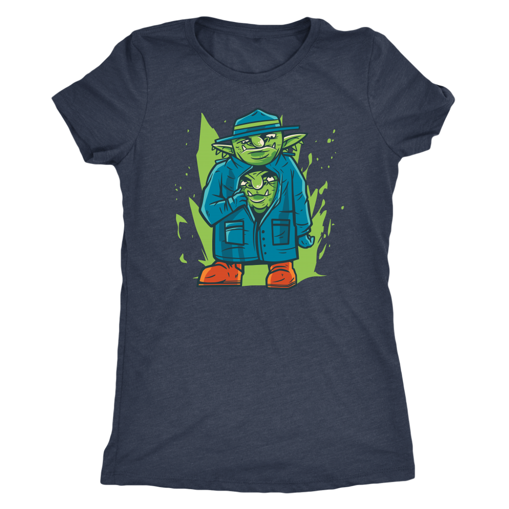 Two Goblins in a Trench Coat T-shirt  - Gemmed Firefly