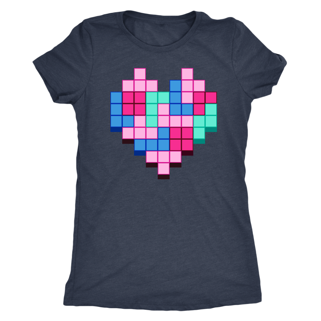 Candy Block Love Heart T-shirt  - Gemmed Firefly