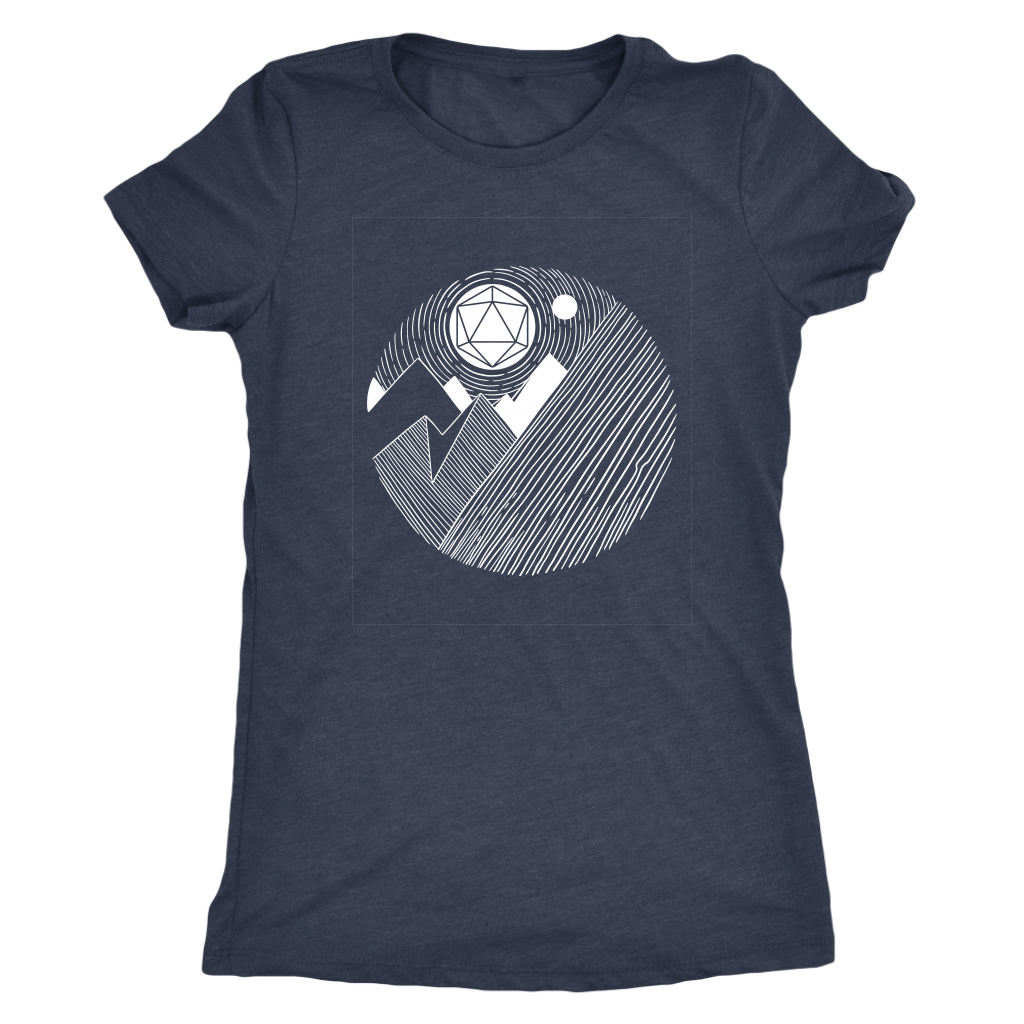 D20 Mountains Majesty T-shirt  - Gemmed Firefly