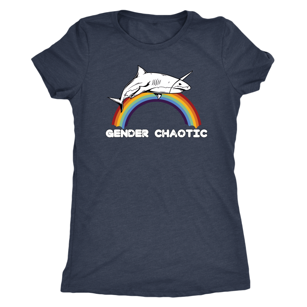 Gender Chaotic Shark T-shirt  - Gemmed Firefly