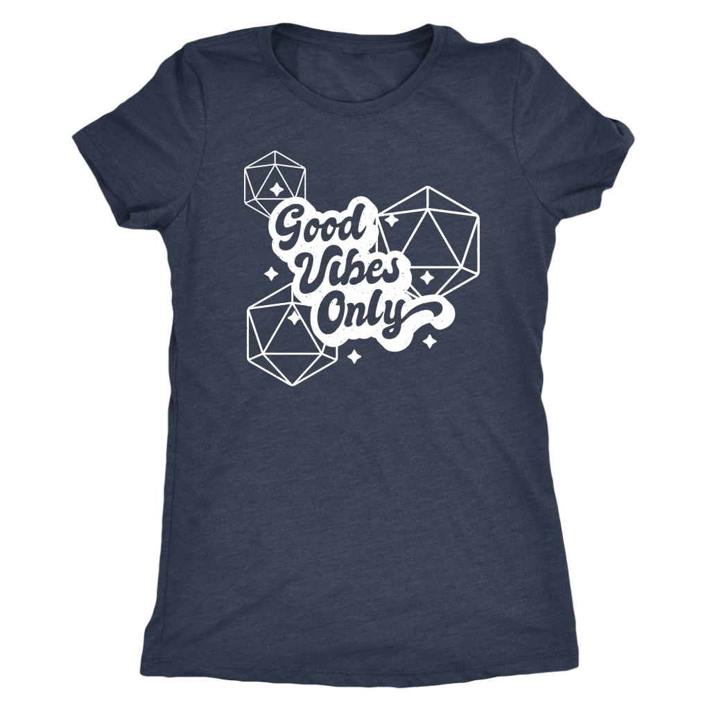 Good Vibes Only D20s T-shirt  - Gemmed Firefly