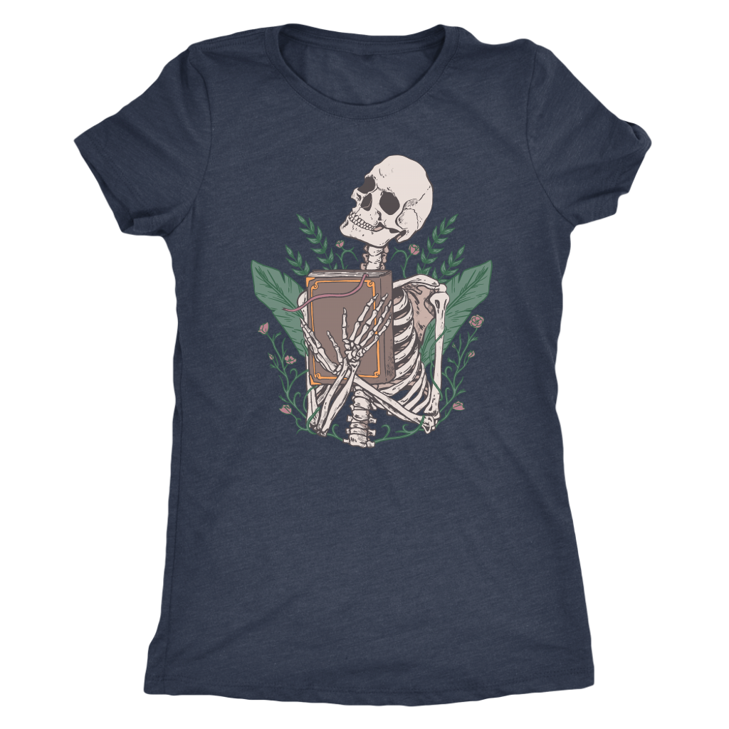 Libris Mortis - Skeleton with a Book Shirt T-shirt  - Gemmed Firefly