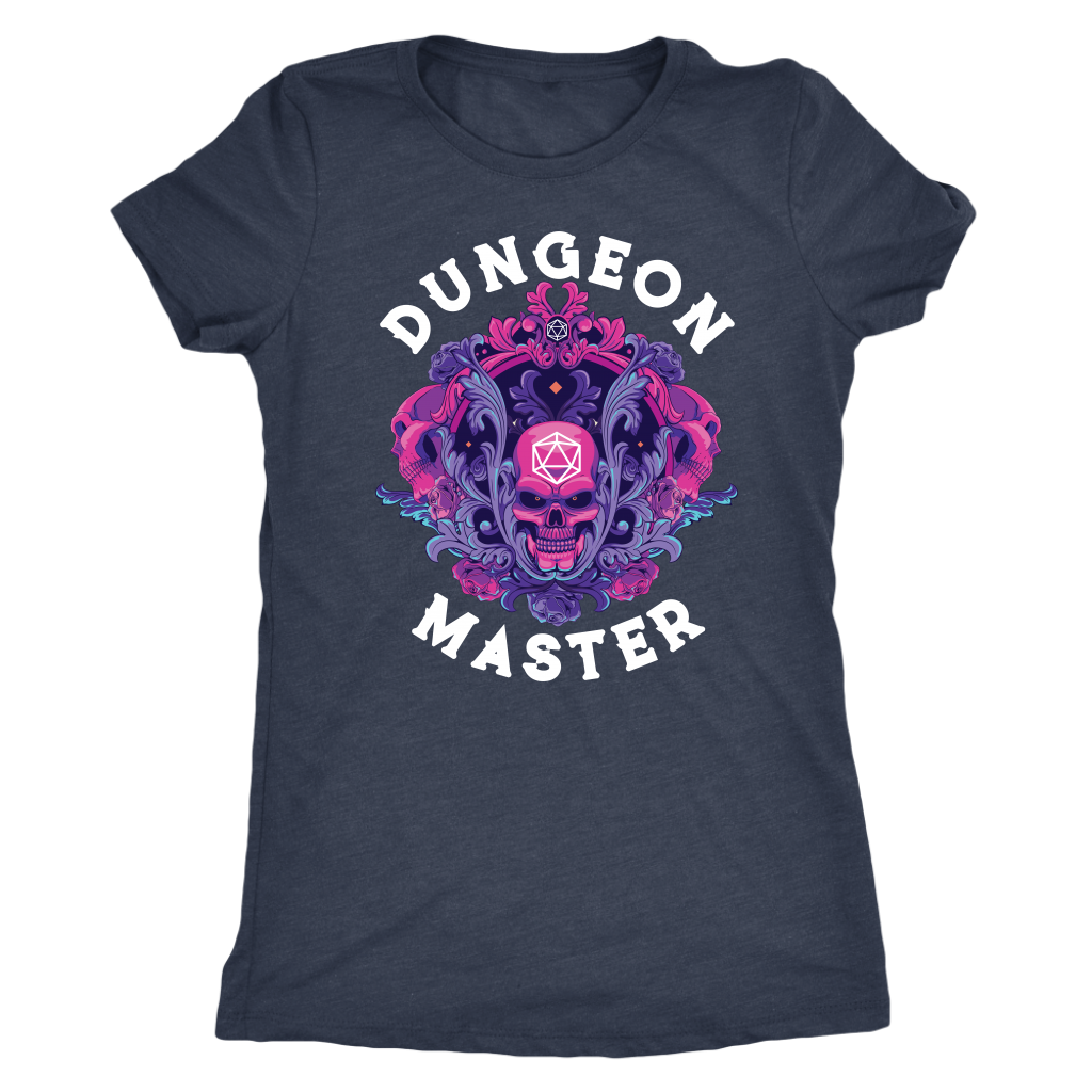 Dungeon Master Dark Skull D20 Rune T-shirt  - Gemmed Firefly