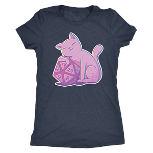D20 Kitty Glitch T-shirt  - Gemmed Firefly