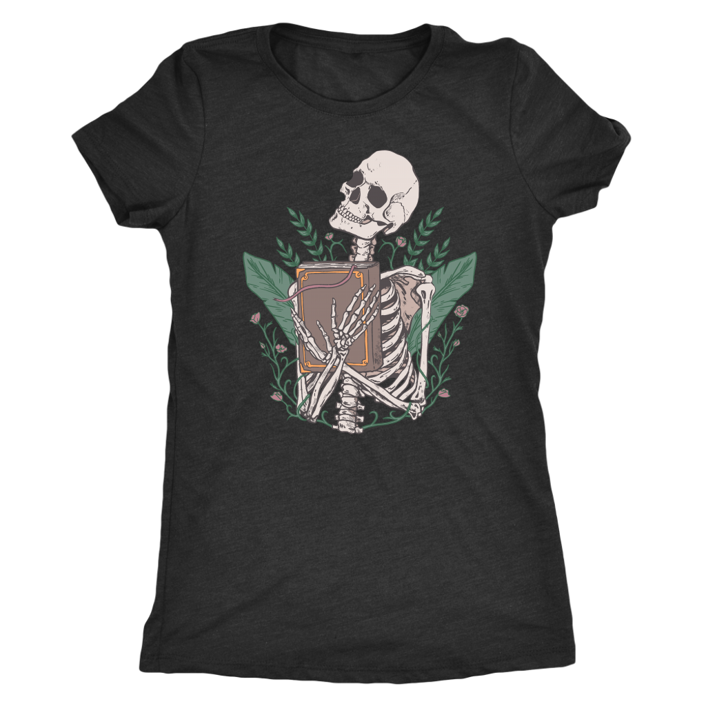 Libris Mortis - Skeleton with a Book Shirt T-shirt  - Gemmed Firefly